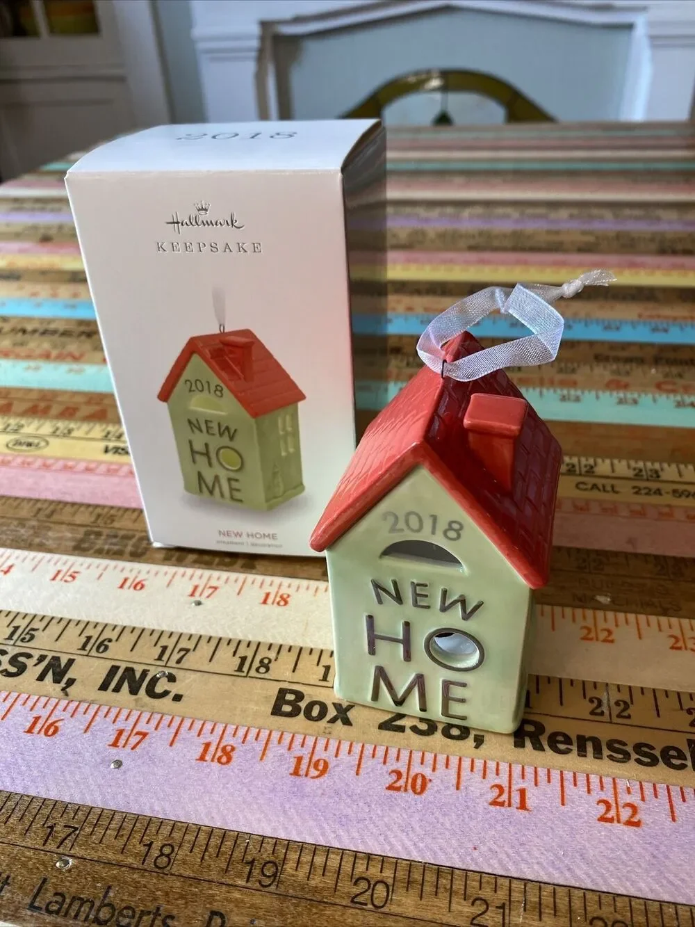 2018 Hallmark Keepsake Christmas Ornament New Home House Ceramic Light Up